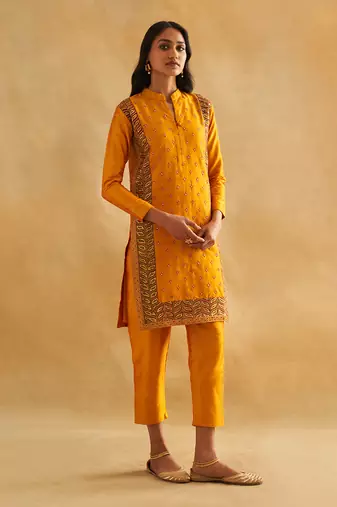Parneeka raw silk kurta pant set