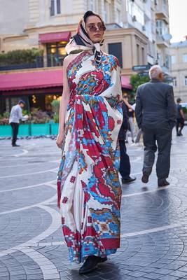 Multicolor Silk Crepe Digital Printed Work Saree With Blouse 1