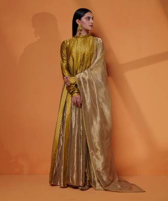 Layana pleated anarkali gown 2