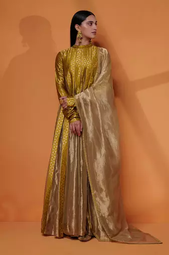 Layana pleated anarkali gown