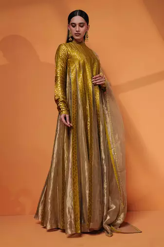 Layana pleated anarkali gown