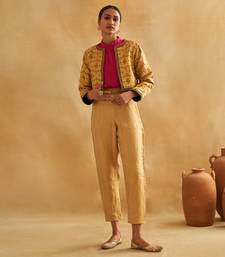Raabiya brocade bomber jacket