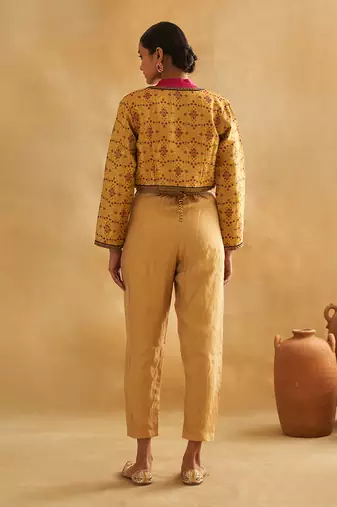 Raabiya brocade bomber jacket