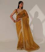 Wanya mustard saree set