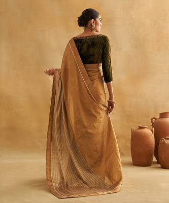 Rumeha gold-silver saree set 5