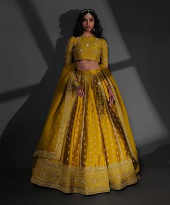 Sameena Mustard Lehenga Set 1