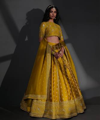 Sameena Mustard Lehenga Set 2