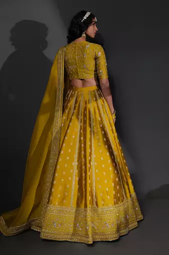 Sameena Mustard Lehenga Set
