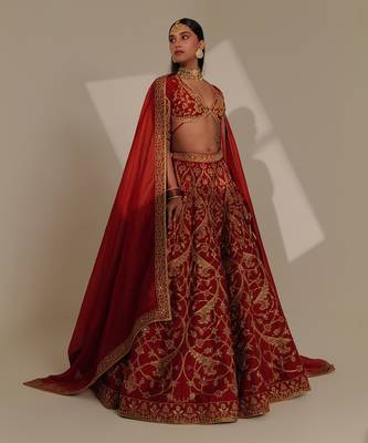 Katyayani Red Lehenga Set 2