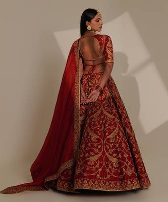 Katyayani Red Lehenga Set 3