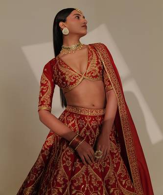 Katyayani Red Lehenga Set 4