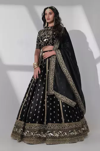 Nasreen Black Lehenga Set