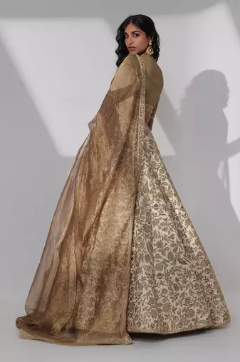 Rimona Brown Lehenga Set