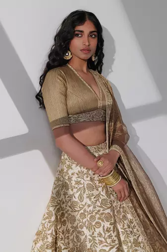Rimona Brown Lehenga Set