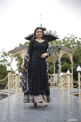 Designer Embroidery Zari Sequins-work Faux Blooming Georgette Suit 1