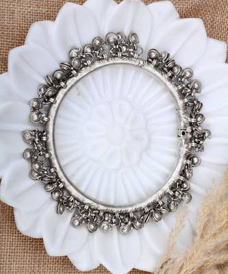 Silver tribal  anklet 1