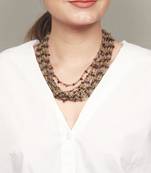 Shanaya stone beads silver necklace
