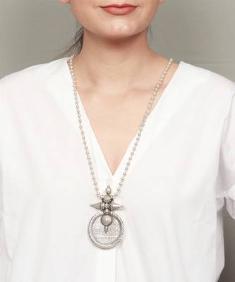 Rajasthani mandaliya silver necklace 1