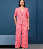Peach shirt with culotte pants