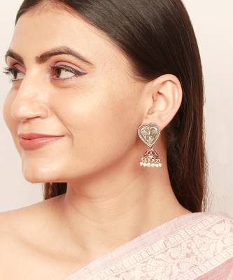 Inaya silver jhumka earrings 1