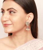 Inaya silver jhumka earrings