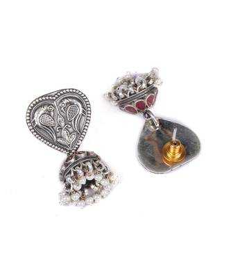 Inaya silver jhumka earrings 4