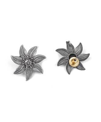 Jannat silver floral earrings 4