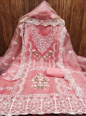 pink cotton_silk embroidered dressmaterials Unstitched Salwar Suit 1