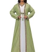Royal Ethnic Dress Inner Jacket Dubai Moroccan Kaftan Abaya Cristal Work Dresses