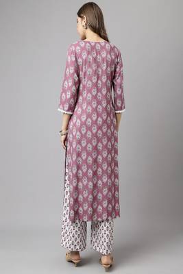 Purple Colour Ethnic Long Kurti For Traditinal Fancy Looks 2