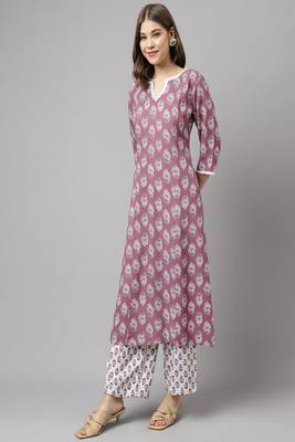 Purple Colour Ethnic Long Kurti For Traditinal Fancy Looks 4