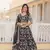 WOMEN'S BLACK VISCOSE JACQUARD WITH EMBROIDERED SEQUINS WORK LEHENGA CHOLI
