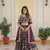WOMEN'S WINE VISCOSE JACQUARD WITH EMBROIDERED SEQUINS WORK LEHENGA CHOLI