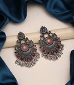 Rust color oxidised earrings
