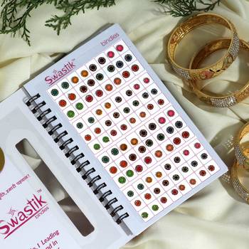 Assorted color velvet bindi book for women & girls- total pieces- 576 1