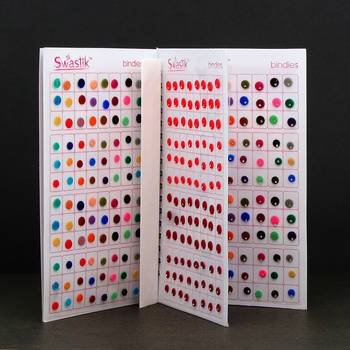 Assorted color velvet bindi book for women & girls- total pieces- 576 2