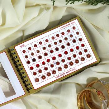 Assorted color velvet bindi book for women & girls- total pieces- 600 1