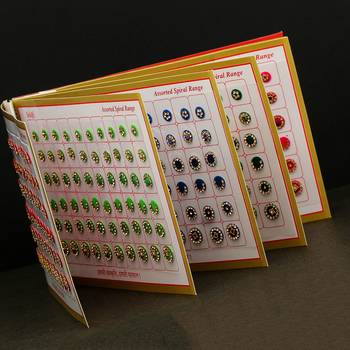 Assorted color velvet bindi book for women & girls- total pieces- 600 2