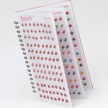 Assorted color velvet bindi book for women & girls- total pieces- 576 1