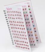 Assorted color velvet bindi book for women & girls- total pieces- 576