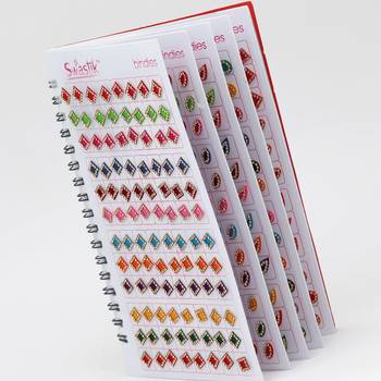 Assorted color velvet bindi book for women & girls- total pieces- 960 1