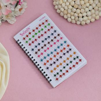 Assorted color velvet bindi book for women & girls- total pieces- 960 2