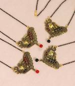 Multi color 4 piece of mangalsutra combo