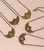 Gold color 5 piece of mangalsutra combo