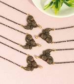 Gold color 5 piece of mangalsutra combo