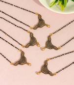 Gold color 5 piece of mangalsutra combo