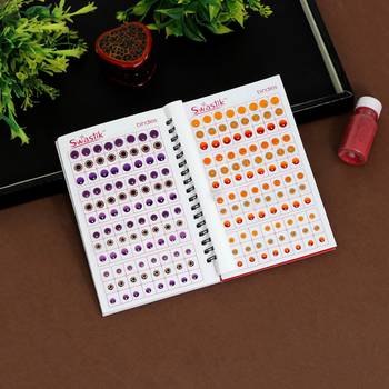 Multicolor velvet bindi book for women & girls- total pieces- 576 2