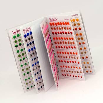 Multicolor velvet bindi book for women & girls- total pieces- 576 3