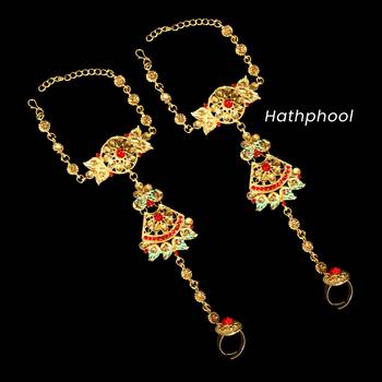 Red color kundan dulhan set 5