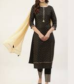 Smart Black Colour Ethnic And Sophesticated Readymade Salwar Kameez